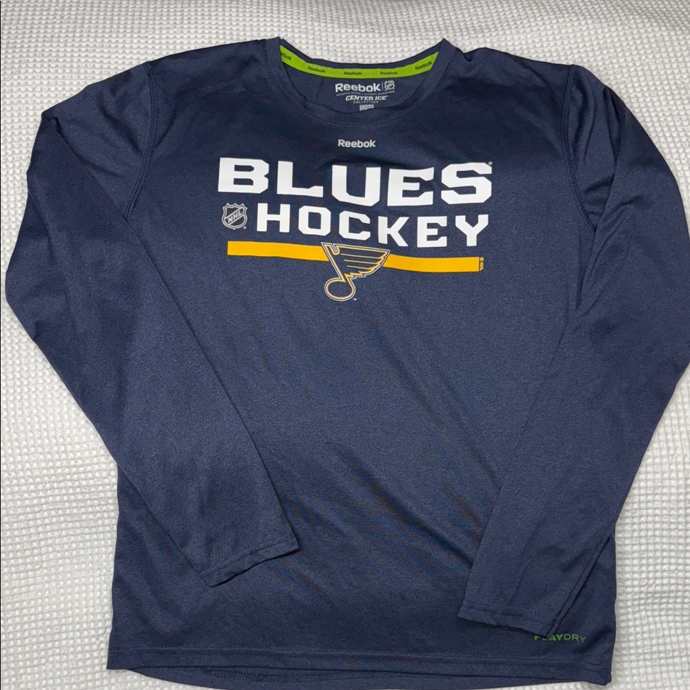 Reebok Center Ice Collection Women’s Navy Blue Hockey Long Sleeve Tee - XL